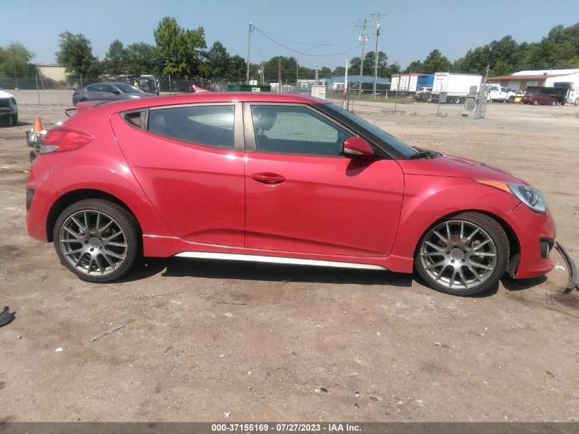 2013 HYUNDAI VELOSTER TURBO W/BLACK INT - KMHTC6AE7DU163563