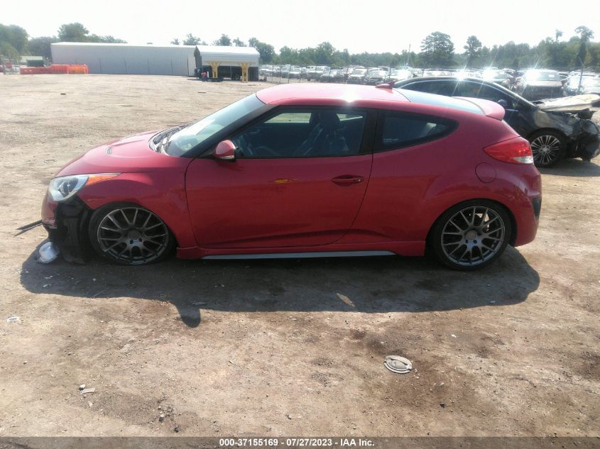 2013 HYUNDAI VELOSTER TURBO W/BLACK INT - KMHTC6AE7DU163563