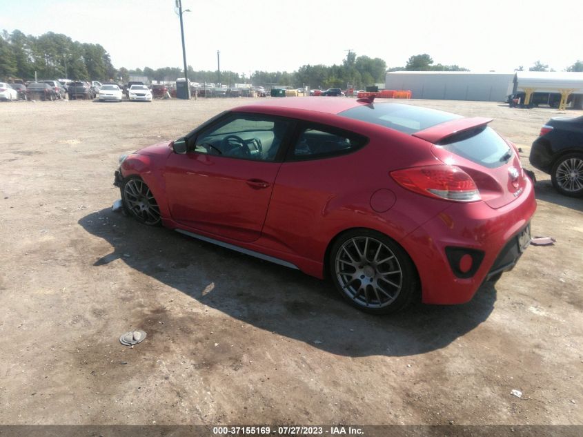 2013 HYUNDAI VELOSTER TURBO W/BLACK INT - KMHTC6AE7DU163563