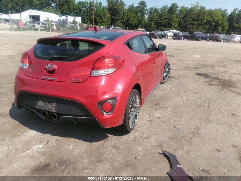 2013 HYUNDAI VELOSTER TURBO W/BLACK INT - KMHTC6AE7DU163563