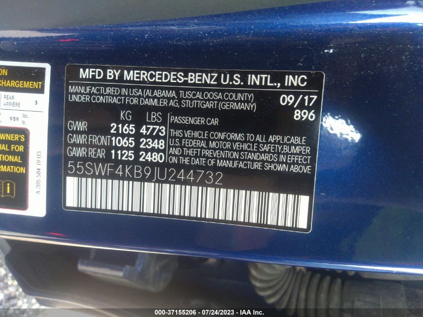 2018 MERCEDES-BENZ C-CLASS C 300 - 55SWF4KB9JU244732