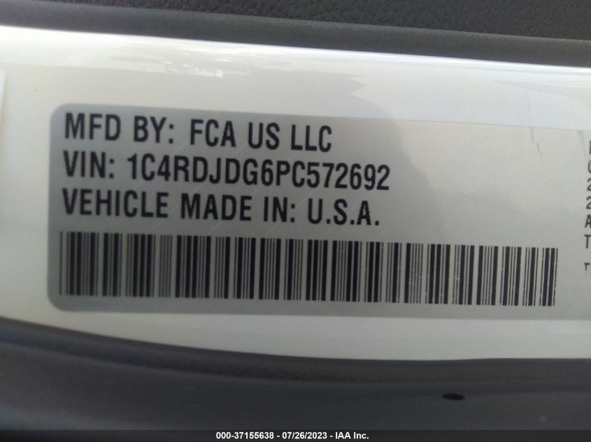 2023 DODGE DURANGO GT - 1C4RDJDG6PC572692