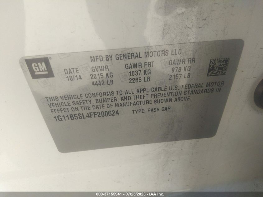 2015 CHEVROLET MALIBU LS - 1G11B5SL4FF200624