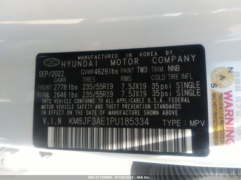 2023 HYUNDAI TUCSON XRT - KM8JF3AE1PU185334
