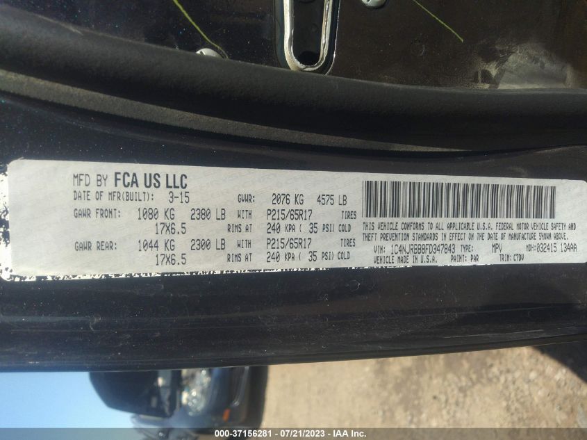 2015 JEEP PATRIOT SPORT - 1C4NJRBB8FD347843