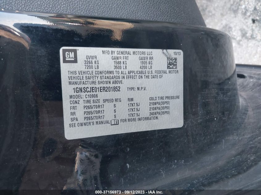 2014 CHEVROLET SUBURBAN 1500 LT 1GNSCJE01ER201852