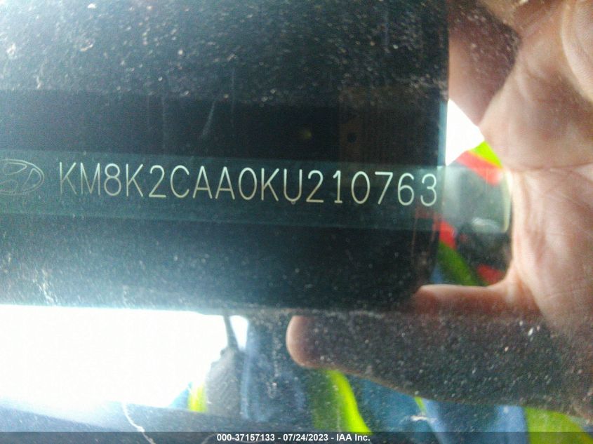 2019 HYUNDAI KONA SEL - KM8K2CAA0KU210763