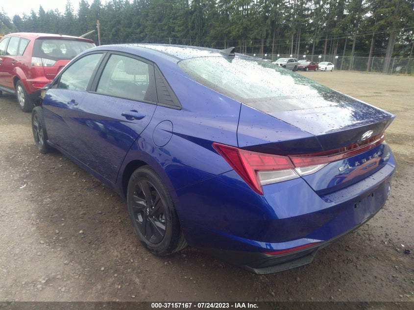 VIN KMHLM4AJ1MU011809 2021 HYUNDAI ELANTRA HYBRID BLUE