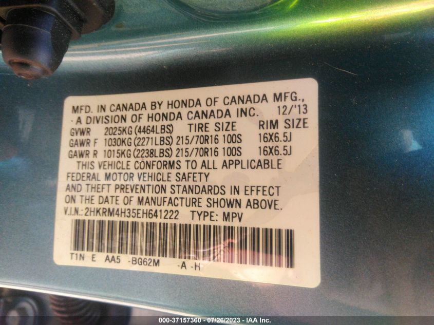 2014 HONDA CR-V LX - 2HKRM4H35EH641222