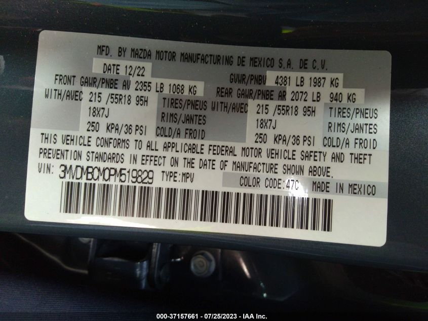 2023 MAZDA CX-30 PREFERRED - 3MVDMBCM0PM519829