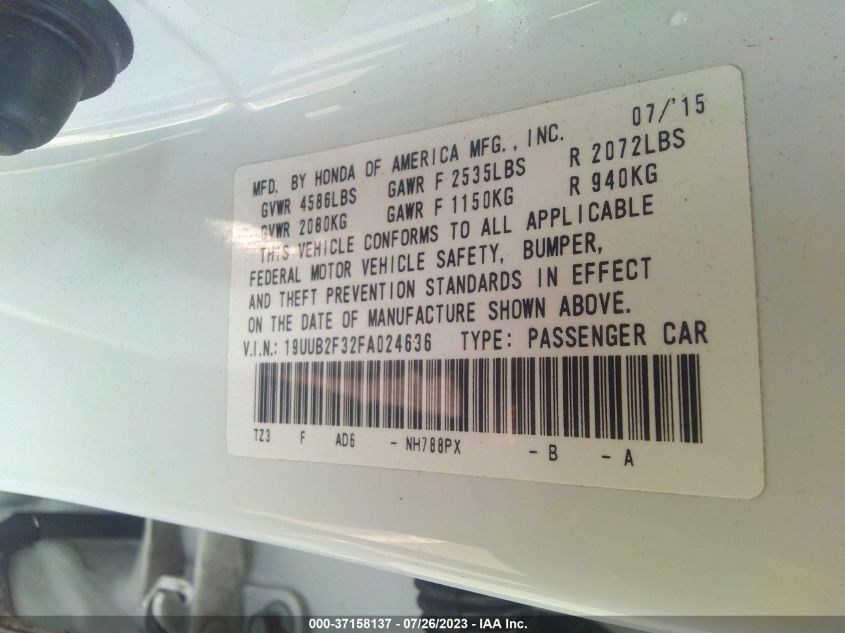 2015 ACURA TLX - 19UUB2F32FA024636