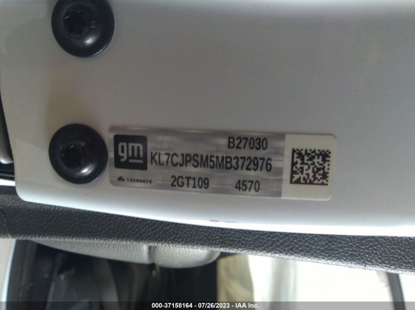 2021 CHEVROLET TRAX LT - KL7CJPSM5MB372976