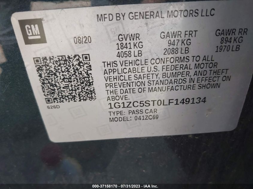 2020 CHEVROLET MALIBU LS - 1G1ZC5ST0LF149134
