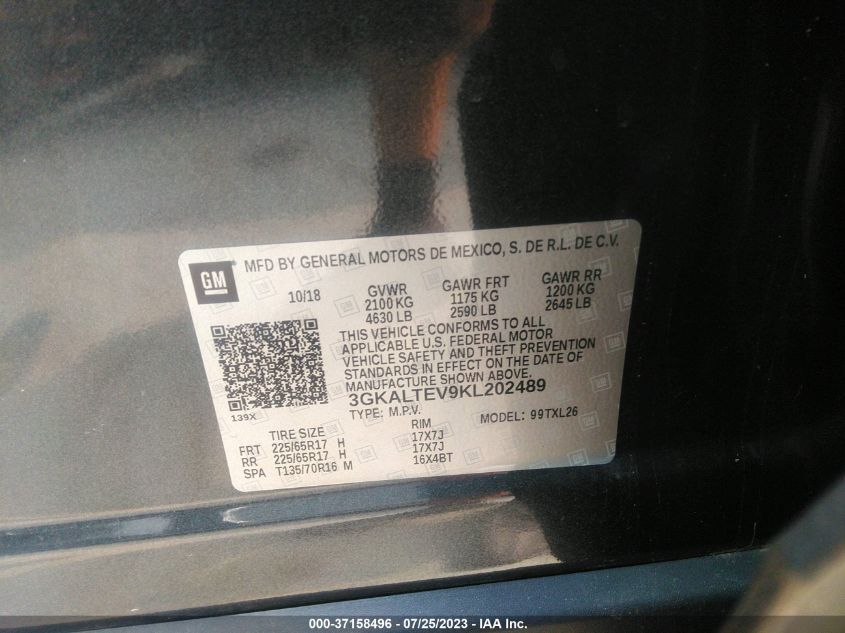 2019 GMC TERRAIN SLE - 3GKALTEV9KL202489