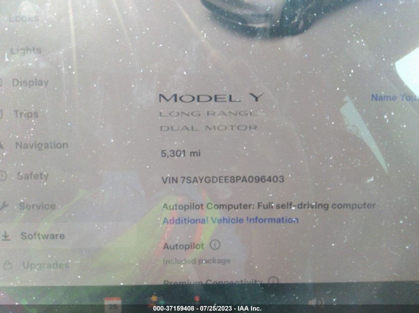 2023 TESLA MODEL Y LONG RANGE - 7SAYGDEE8PA096403