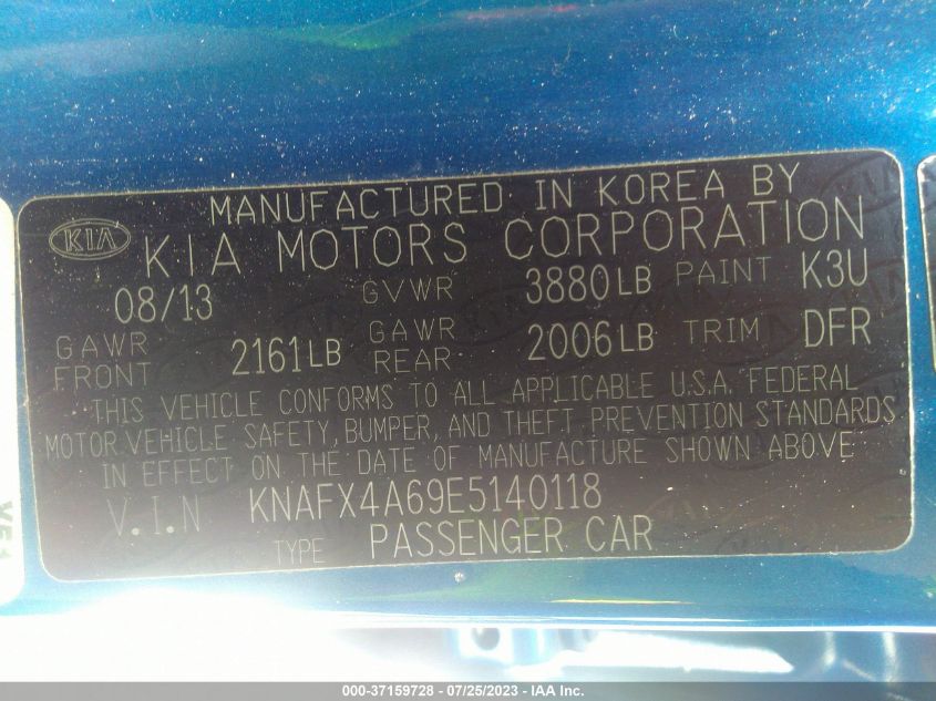 2014 KIA FORTE LX - KNAFX4A69E5140118