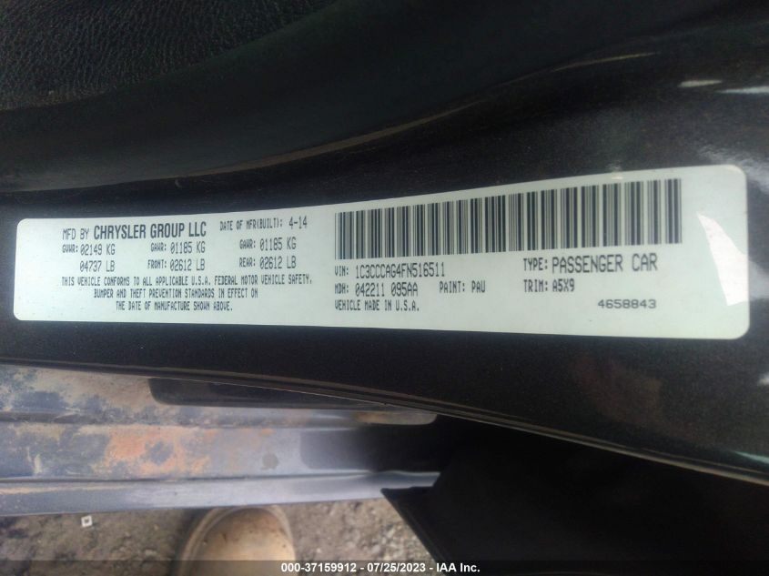 2015 CHRYSLER 200 LIMITED - 1C3CCCAG4FN516511
