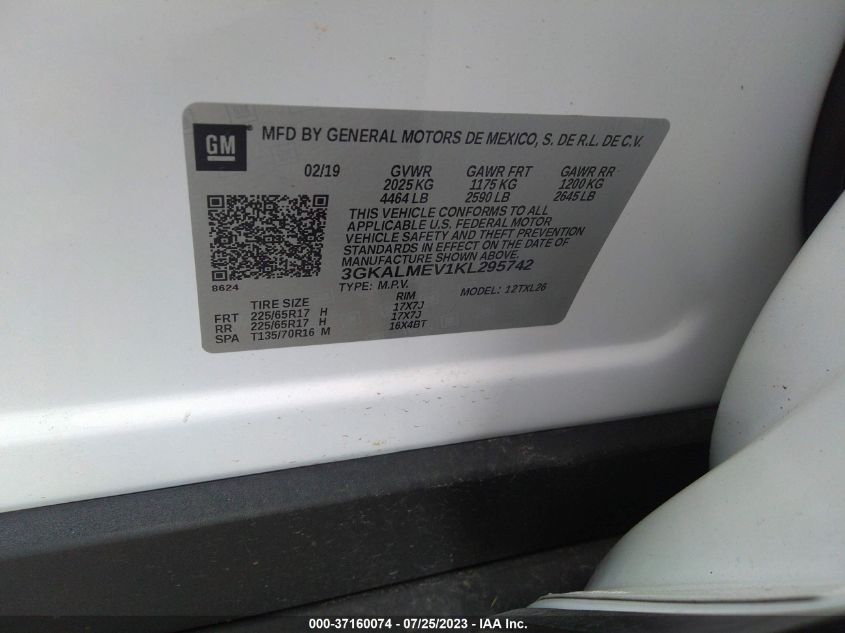 2019 GMC TERRAIN SLE - 3GKALMEV1KL295742