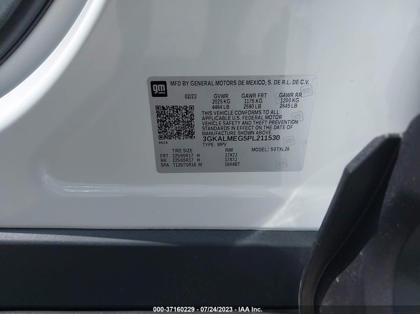 VIN 3GKALMEG5PL211530 2023 GMC TERRAIN SLE