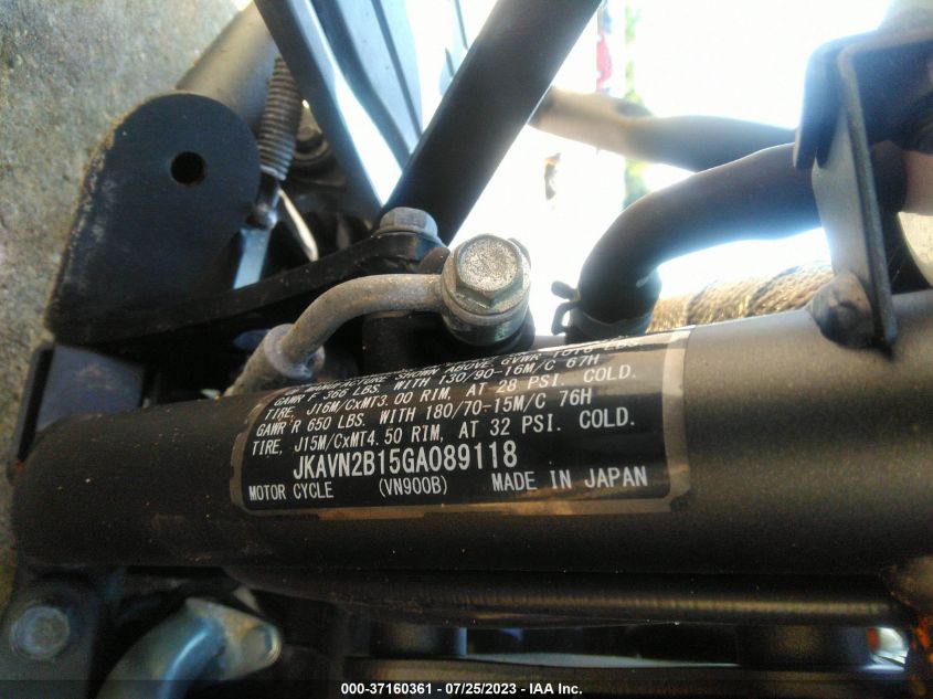 2016 KAWASAKI VN900 B - JKAVN2B15GA089118