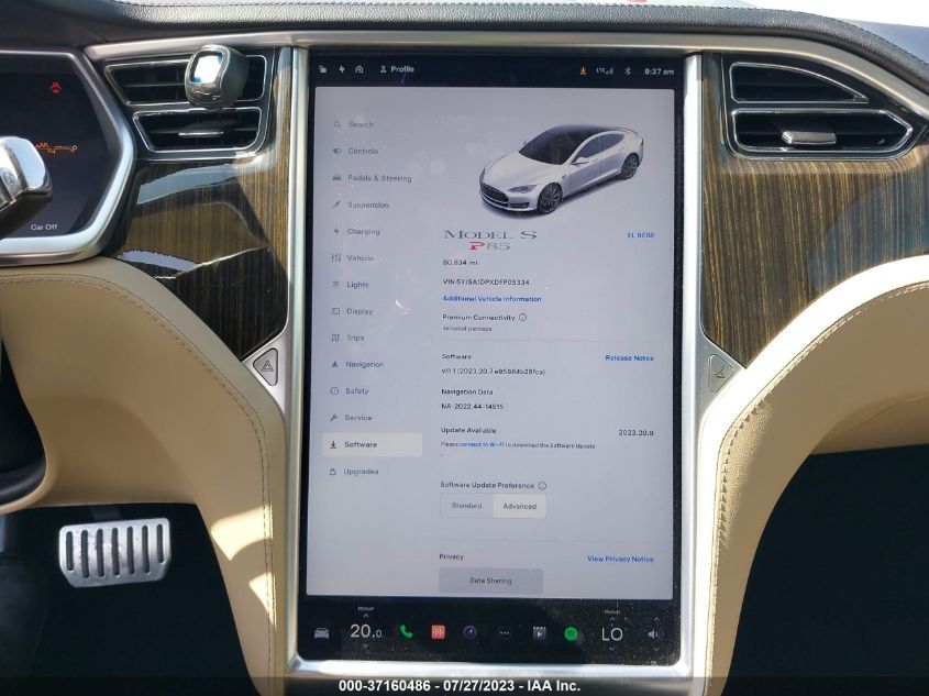 2013 TESLA MODEL S PERFORMANCE - 5YJSA1DPXDFP05334