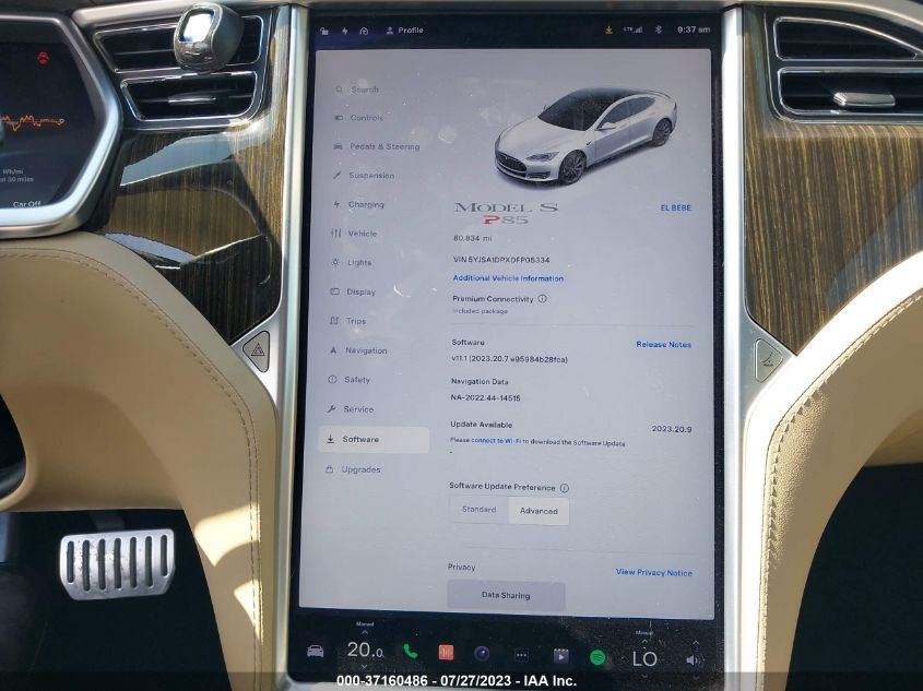2013 TESLA MODEL S PERFORMANCE - 5YJSA1DPXDFP05334