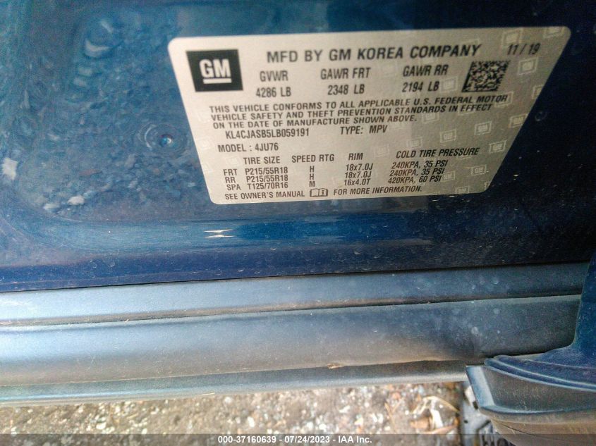 2020 BUICK ENCORE PREFERRED - KL4CJASB5LB059191