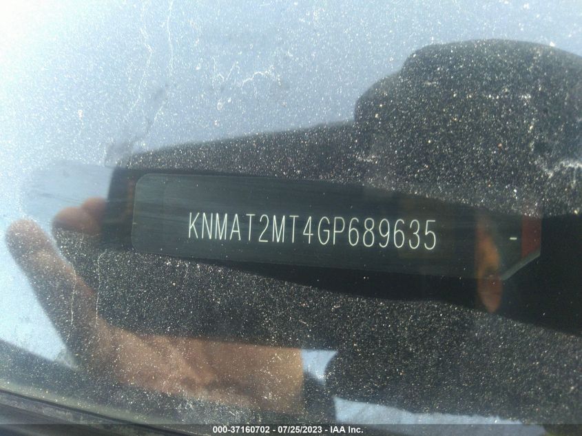 2016 NISSAN ROGUE S/SL/SV - KNMAT2MT4GP689635