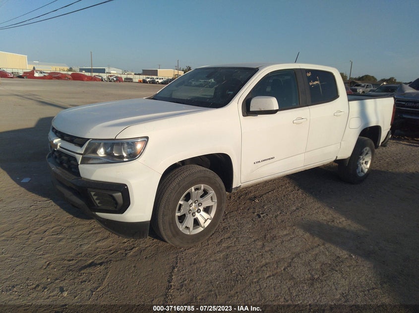 VIN 1GCGSCENXM1156867 2021 CHEVROLET COLORADO 2WD LT