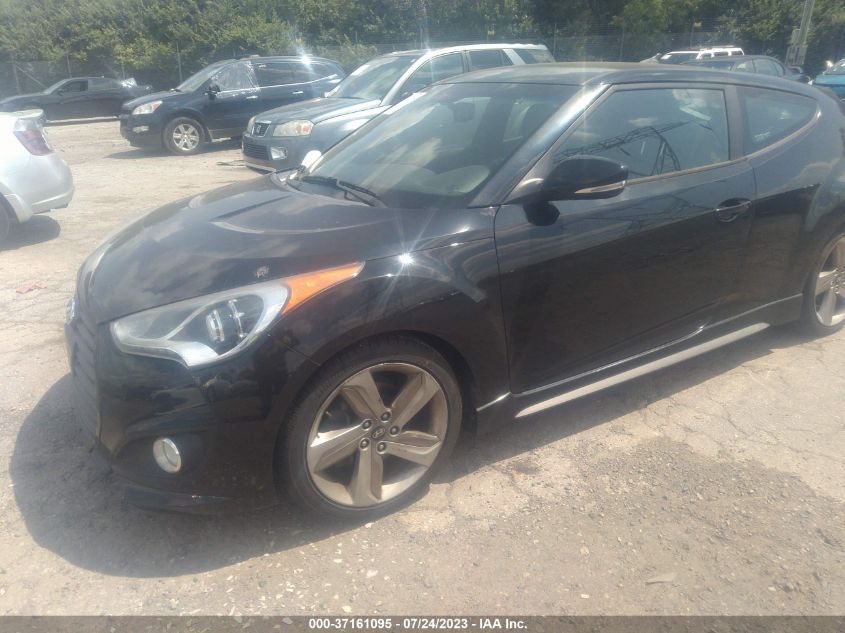 2013 HYUNDAI VELOSTER TURBO W/BLACK INT - KMHTC6AEXDU147552