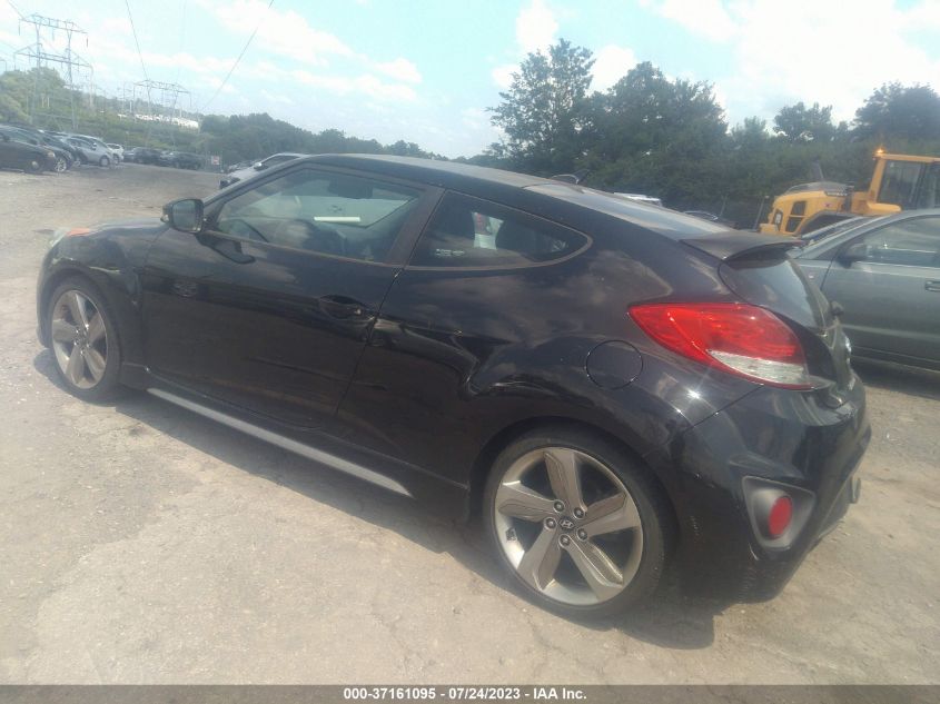 2013 HYUNDAI VELOSTER TURBO W/BLACK INT - KMHTC6AEXDU147552
