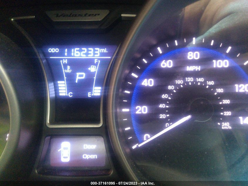 2013 HYUNDAI VELOSTER TURBO W/BLACK INT - KMHTC6AEXDU147552