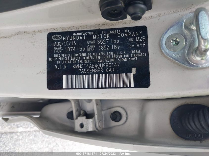 2016 HYUNDAI ACCENT SE - KMHCT4AE4GU996147