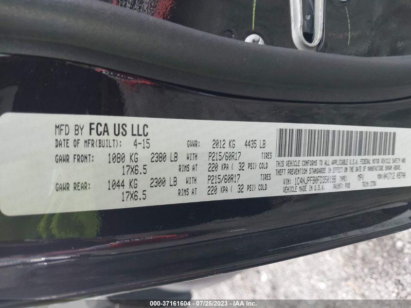 2015 JEEP PATRIOT LATITUDE - 1C4NJPFB0FD350198