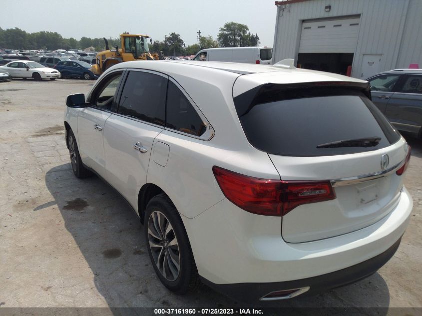 2016 ACURA MDX TECHNOLOGY - 5FRYD4H48GB042514