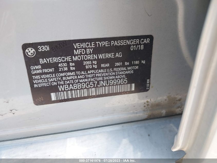2018 BMW 3 SERIES 330I - WBA8B9G57JNU99965