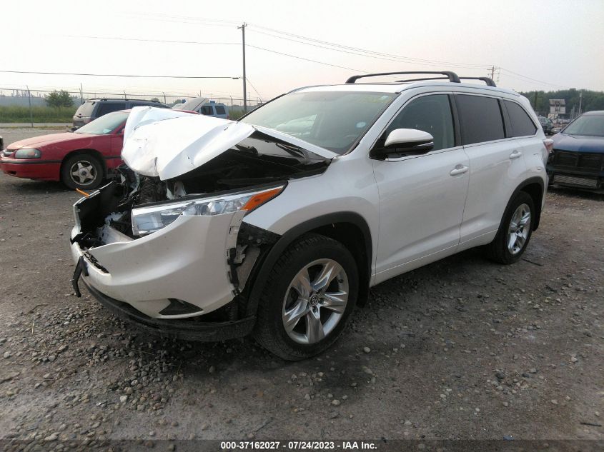 2016 TOYOTA HIGHLANDER LIMITED - 5TDDKRFH2GS287121