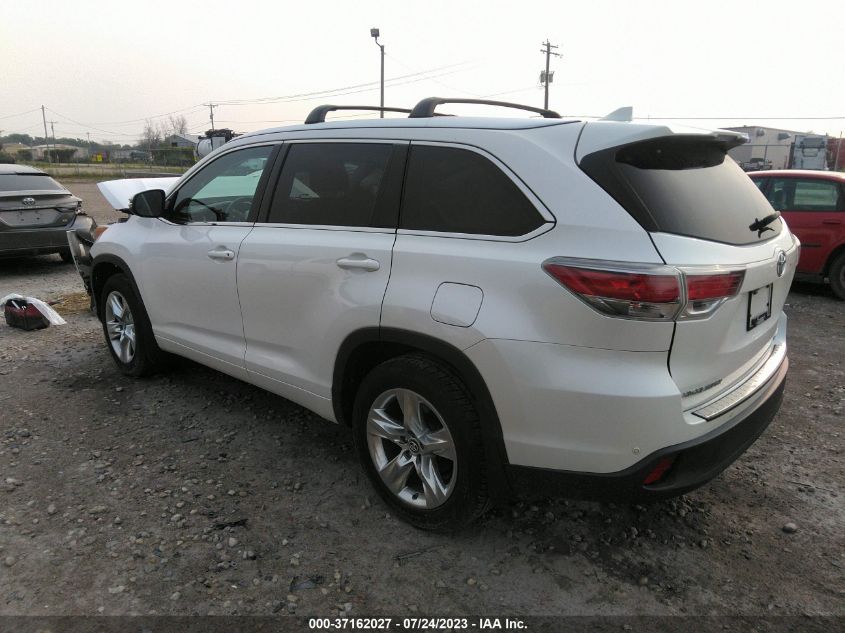 2016 TOYOTA HIGHLANDER LIMITED - 5TDDKRFH2GS287121