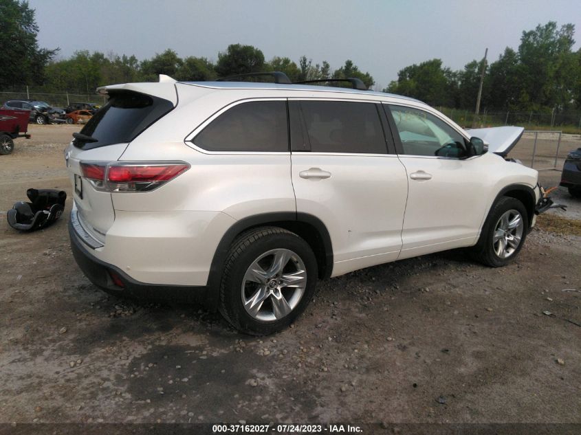 2016 TOYOTA HIGHLANDER LIMITED - 5TDDKRFH2GS287121