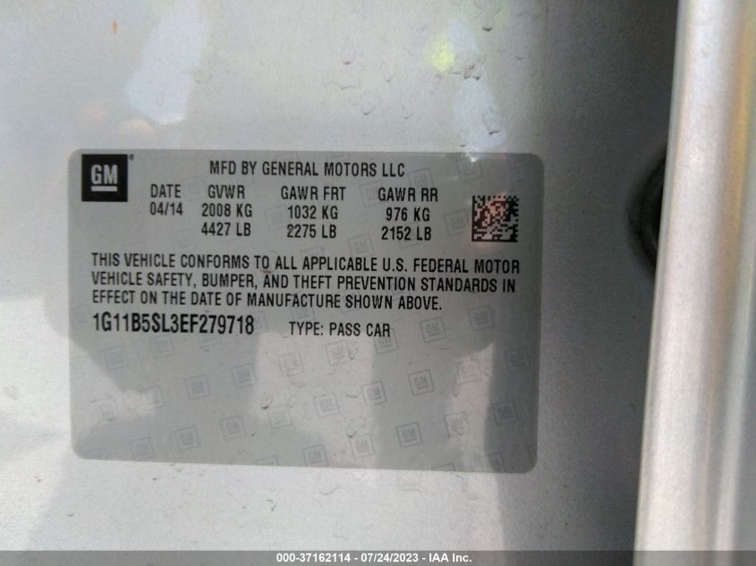 2014 CHEVROLET MALIBU LS - 1G11B5SL3EF279718