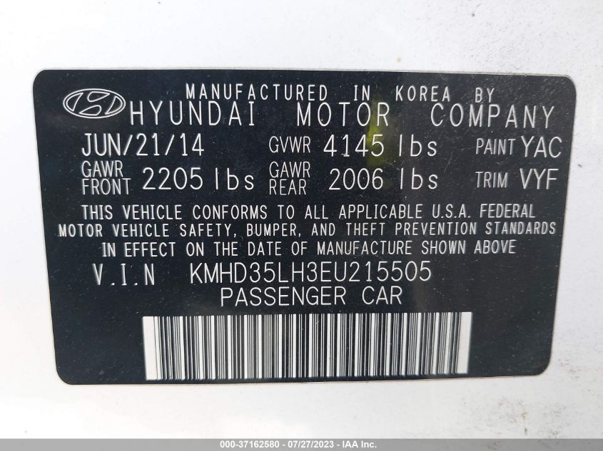 2014 HYUNDAI ELANTRA GT - KMHD35LH3EU215505
