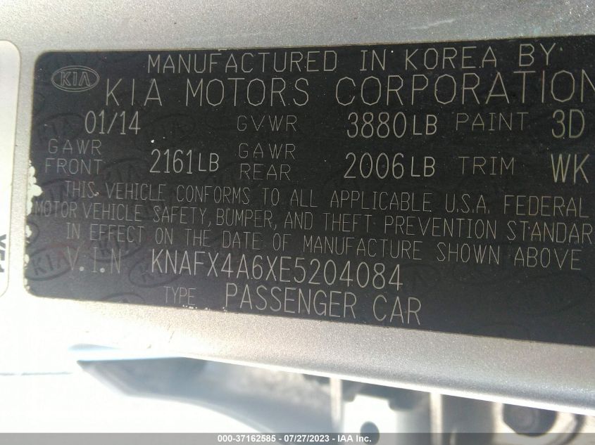 2014 KIA FORTE LX - KNAFX4A6XE5204084