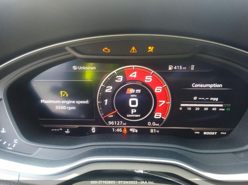 2018 AUDI S5 COUPE PRESTIGE - WAUR4AF5XJA013030