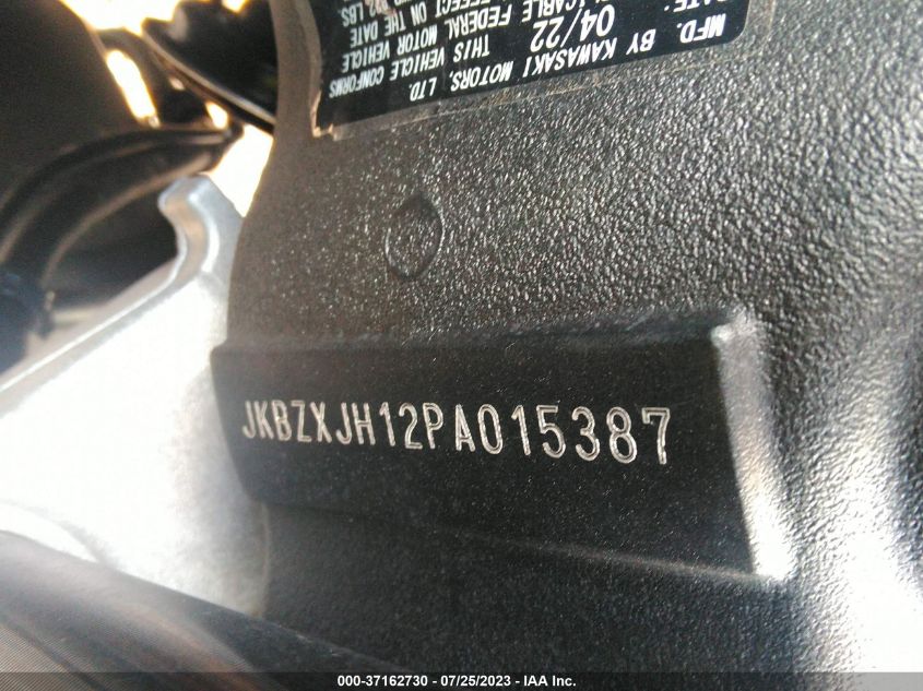 2023 KAWASAKI ZX636 K JKBZXJH12PA015387