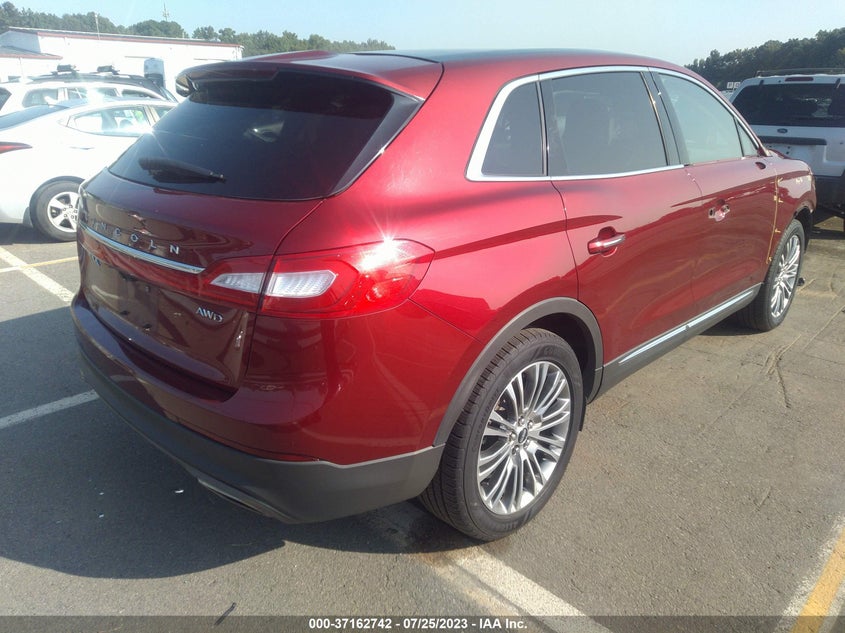 VIN 2LMPJ8LR0HBL12365 2017 LINCOLN MKX RESERVE