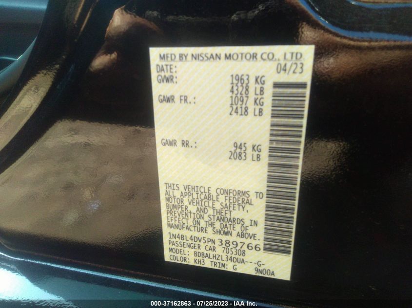 2023 NISSAN ALTIMA 2.5 SV - 1N4BL4DV5PN389766