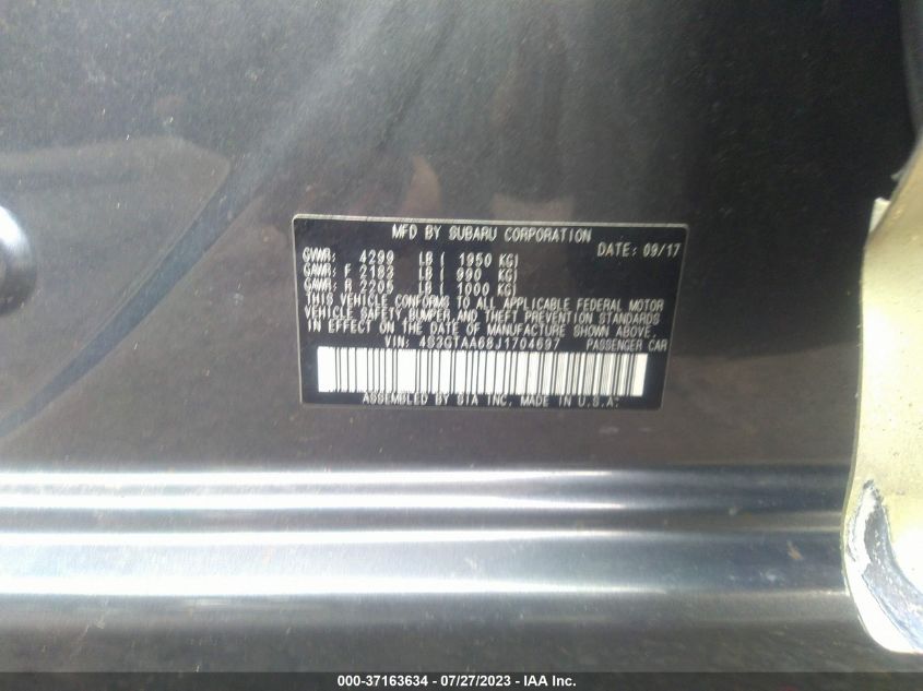 2018 SUBARU IMPREZA - 4S3GTAA68J1704697