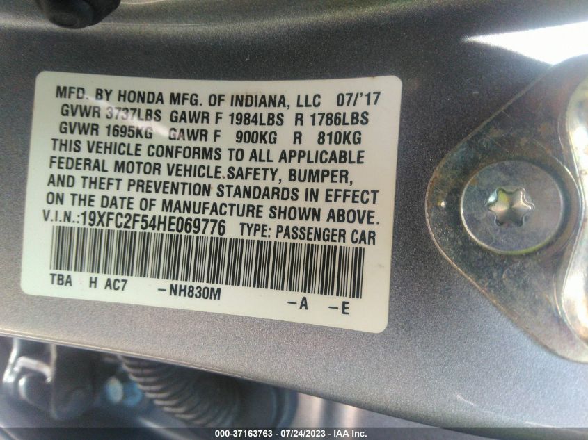 2017 HONDA CIVIC SEDAN LX - 19XFC2F54HE069776