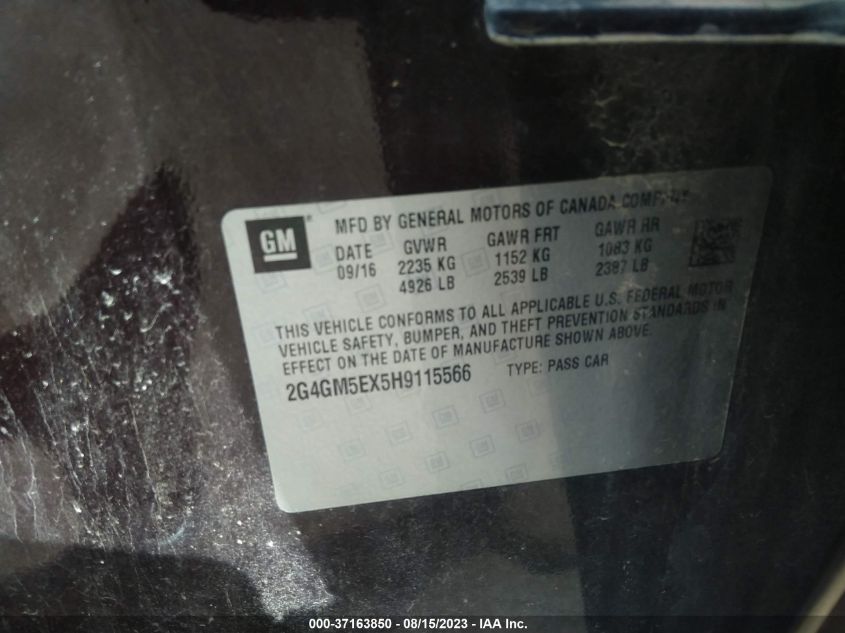 2017 BUICK REGAL - 2G4GM5EX5H9115566