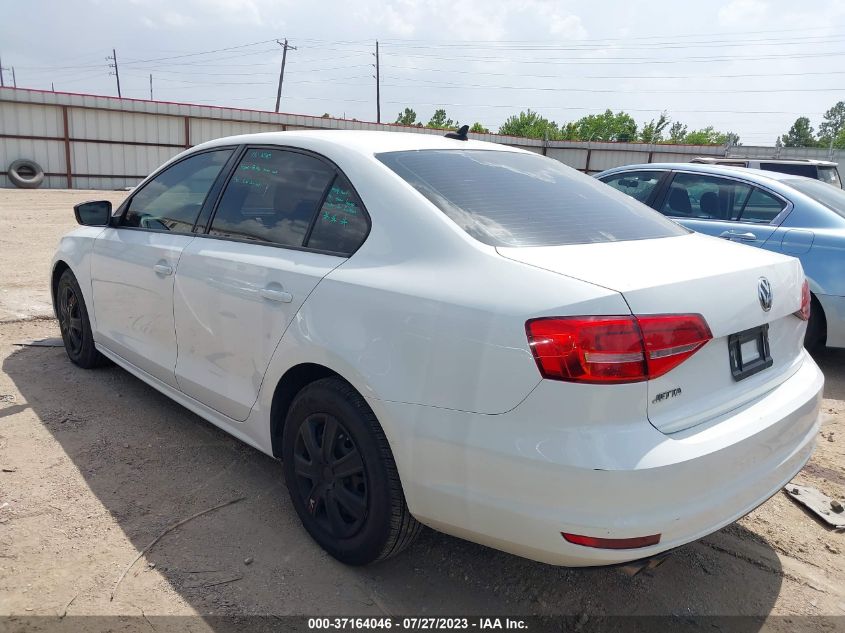 2015 VOLKSWAGEN JETTA SEDAN 2.0L S W/TECHNOLOGY - 3VW2K7AJ0FM262493